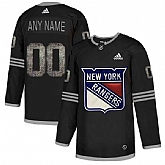 Customized Men's Rangers Any Name & Number Black Shadow Logo Print Adidas Jersey,baseball caps,new era cap wholesale,wholesale hats